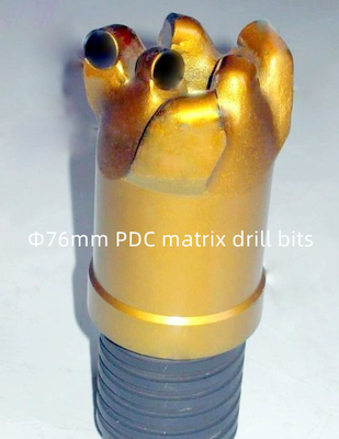 Rocks Drilling Matrix Body PDC Drill Bit 76mm Diameter For Coal Mining