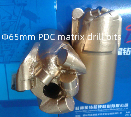 ISO9001 Certificate Matrix Body PDC Drill Bit Dia 65mm Coal Mine Use